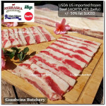 Beef belly samcan SHORTPLATE USDA US CHOICE SWIFT (black label) frozen +/- 50% FAT PORTIONED CUT +/- 1 kg/pc (price/kg)